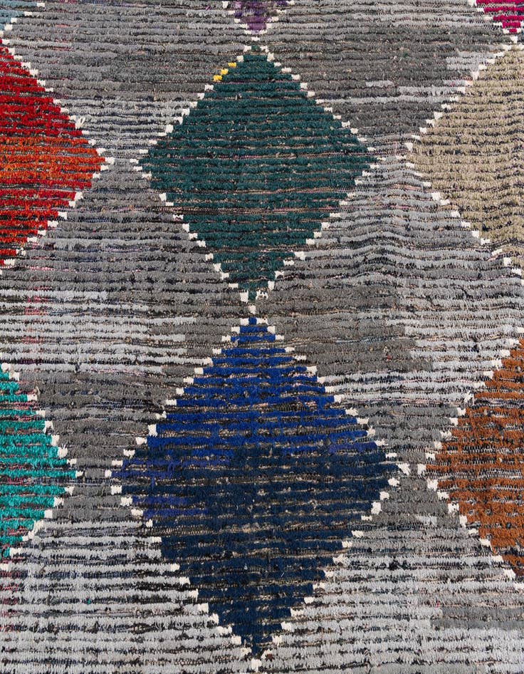 Detail image of  10' 3 x 13' 4  Hand Knotted Moroccan Wool Rug