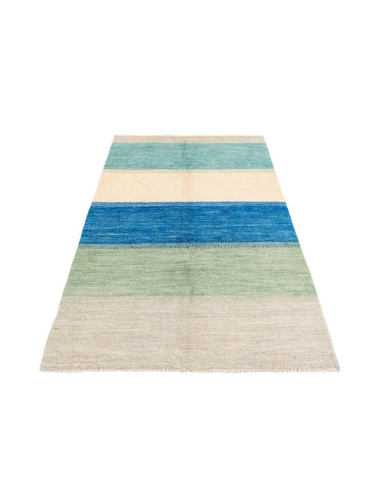 Detail image of  5' 1 x 8' 3  Hand Knotted Moroccan Wool Rug