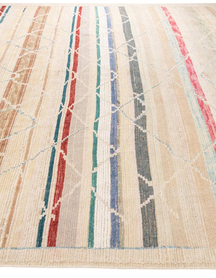 Detail image of  10' 2 x 14' 1  Hand Knotted Moroccan Rug