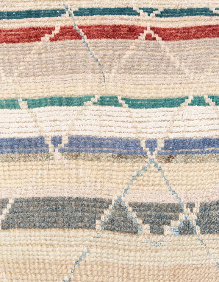 Detail image of  10' 2 x 14' 1  Hand Knotted Moroccan Rug