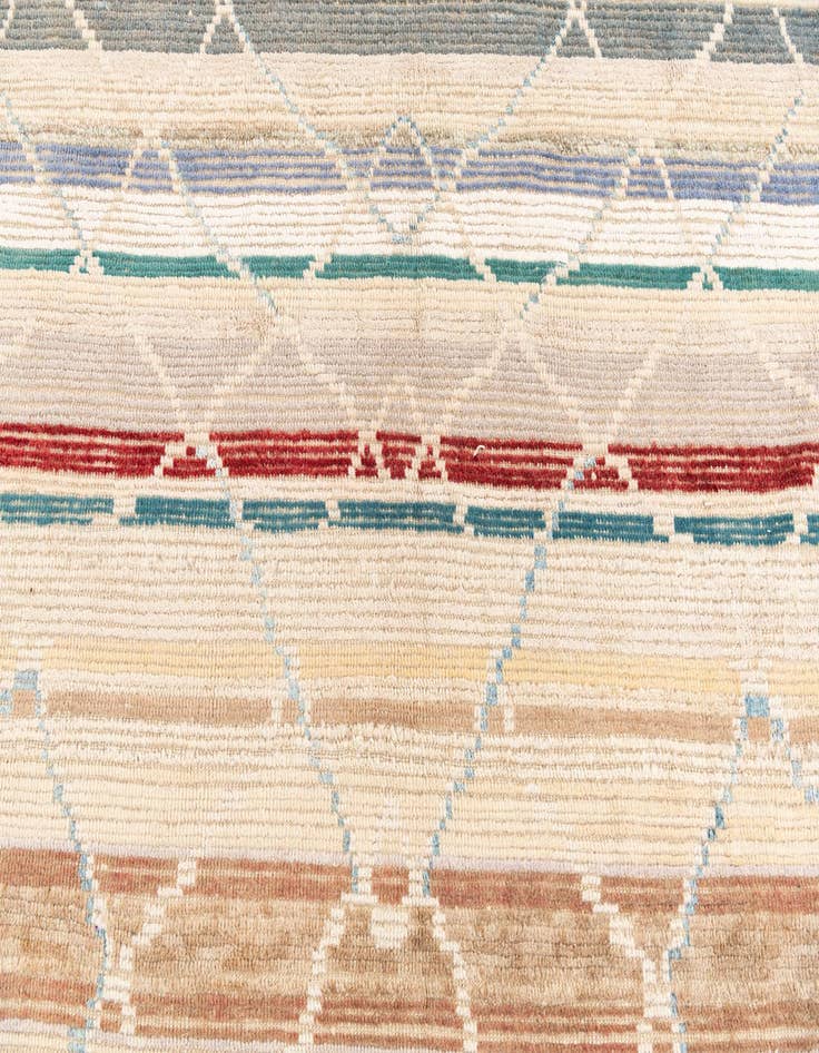Detail image of  10' 2 x 14' 1  Hand Knotted Moroccan Rug