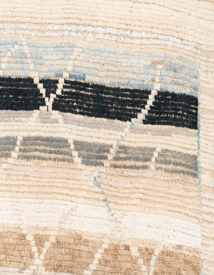 Detail image of  10' 2 x 14' 1  Hand Knotted Moroccan Rug