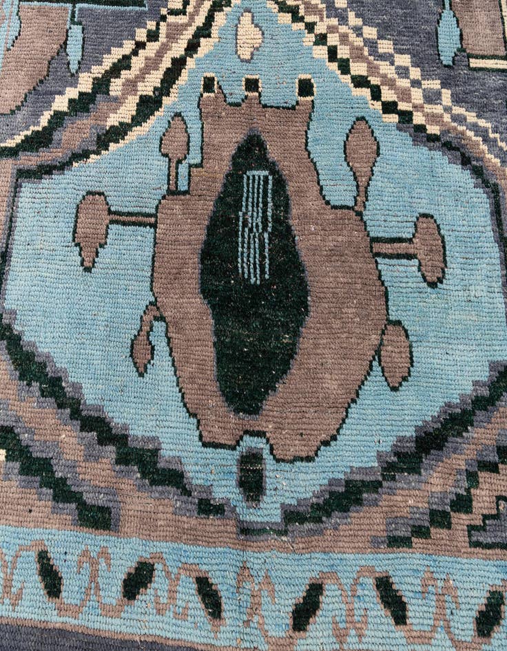 Detail image of  8' x 10' 3  Hand Knotted Moroccan Wool Rug