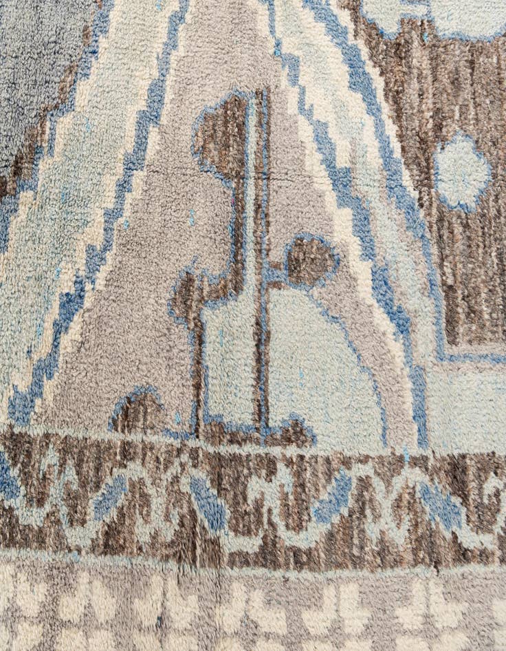 Detail image of  8' 2 x 10' 2  Hand Knotted Moroccan Wool Rug