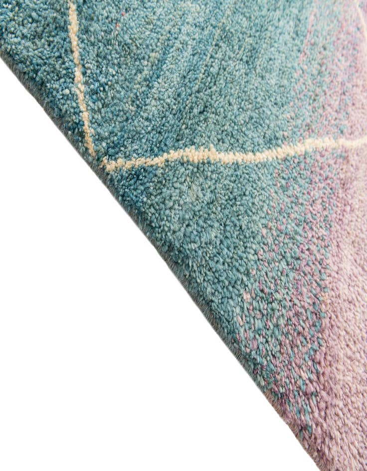 Detail image of  5' 1 x 8'  Hand Knotted Moroccan Wool Rug