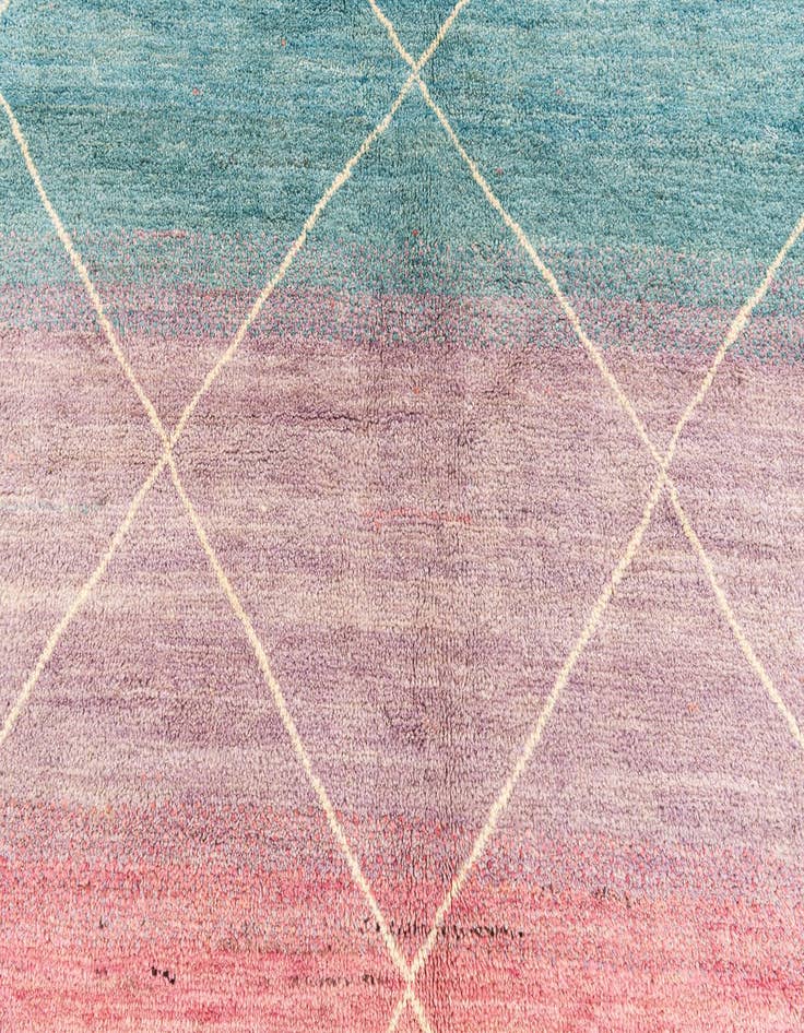 Detail image of  5' 1 x 8'  Hand Knotted Moroccan Wool Rug