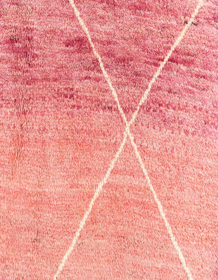 Detail image of  5' 1 x 8'  Hand Knotted Moroccan Wool Rug