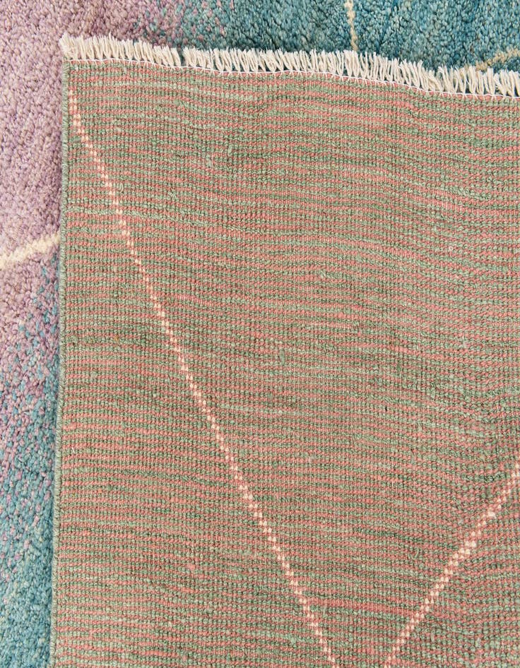 Detail image of  5' 1 x 8'  Hand Knotted Moroccan Wool Rug