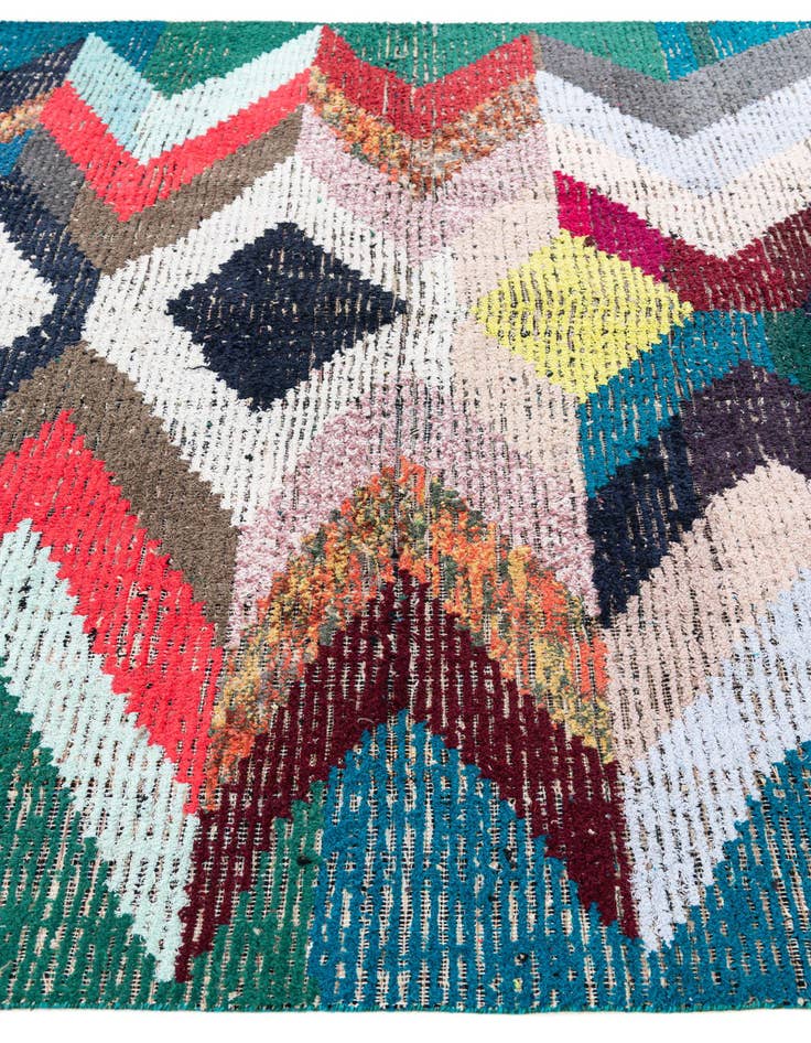 Detail image of  8' 1 x 10' 8  Hand Knotted Moroccan Wool Rug