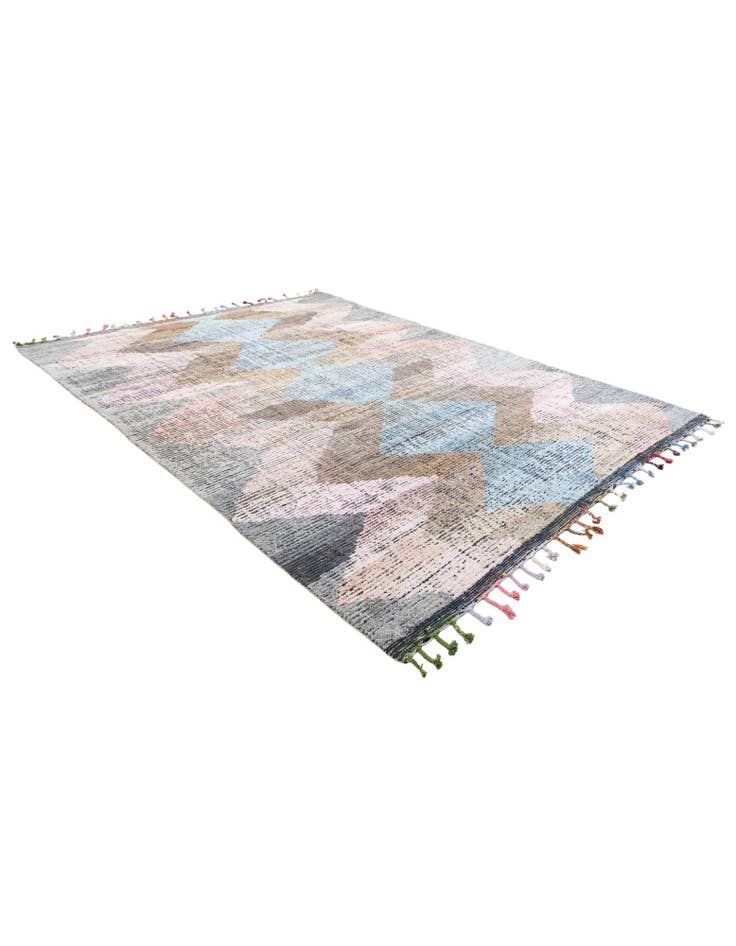 Detail image of  9' 2 x 12'  Hand Knotted Moroccan Wool Rug