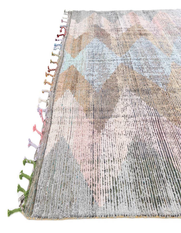 Detail image of  9' 2 x 12'  Hand Knotted Moroccan Wool Rug