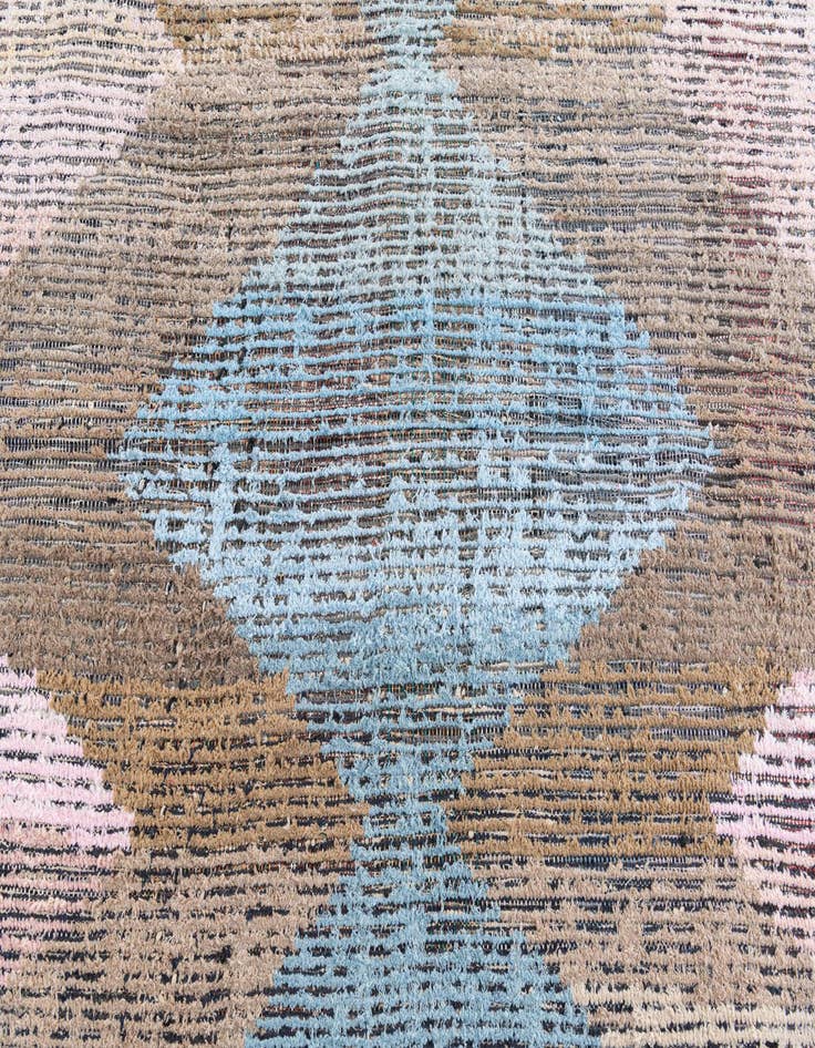 Detail image of  9' 2 x 12'  Hand Knotted Moroccan Wool Rug