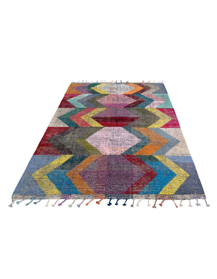 Detail image of  8' 2 x 11'  Hand Knotted Moroccan Wool Rug