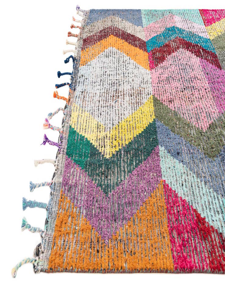 Detail image of  8' 2 x 11'  Hand Knotted Moroccan Wool Rug