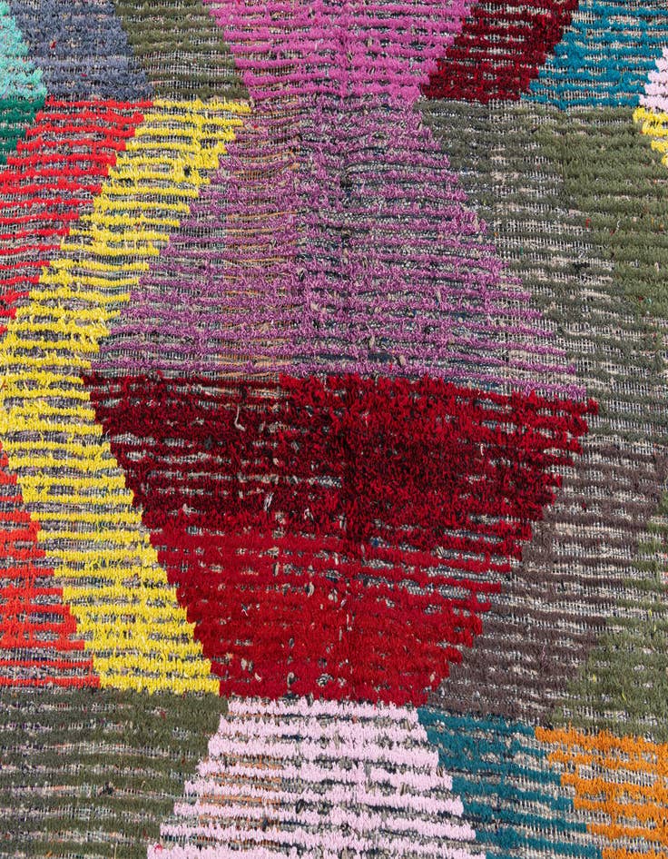 Detail image of  8' 2 x 11'  Hand Knotted Moroccan Wool Rug