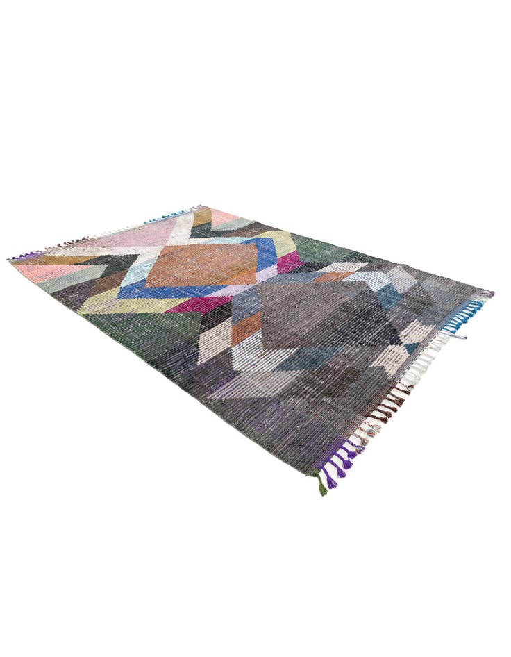 Detail image of  7' 7 x 10' 7  Hand Knotted Moroccan Wool Rug