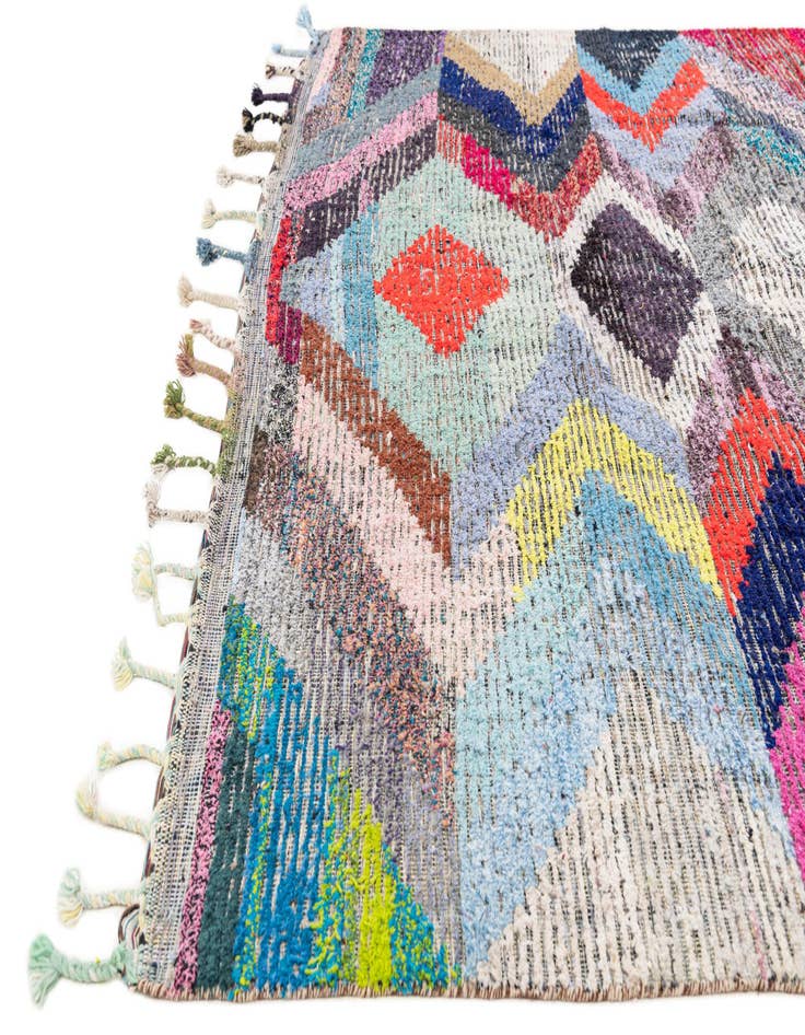 Detail image of  8' 1 x 10' 6  Hand Knotted Moroccan Wool Rug