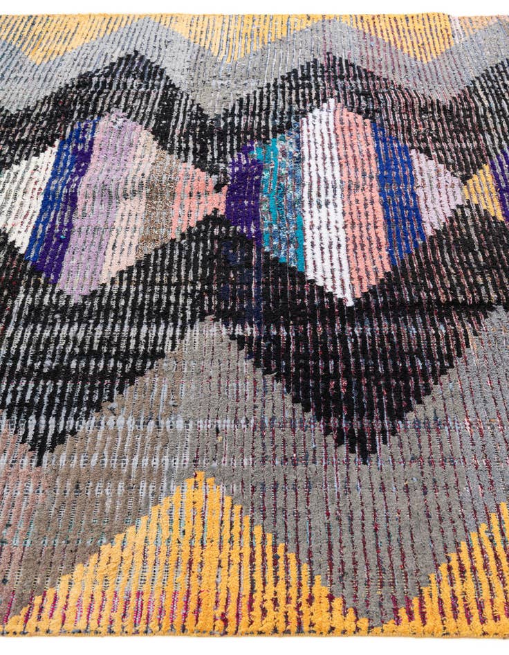 Detail image of  7' 10 x 10' 2  Hand Knotted Moroccan Wool Rug