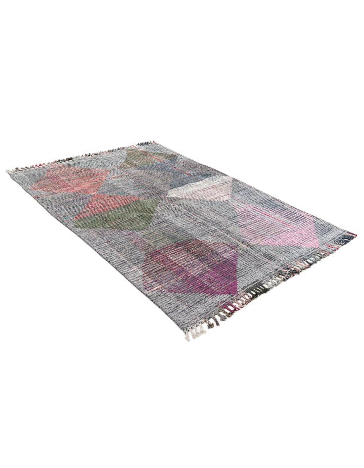 Detail image of  5' 8 x 7' 8  Hand Knotted Moroccan Wool Rug