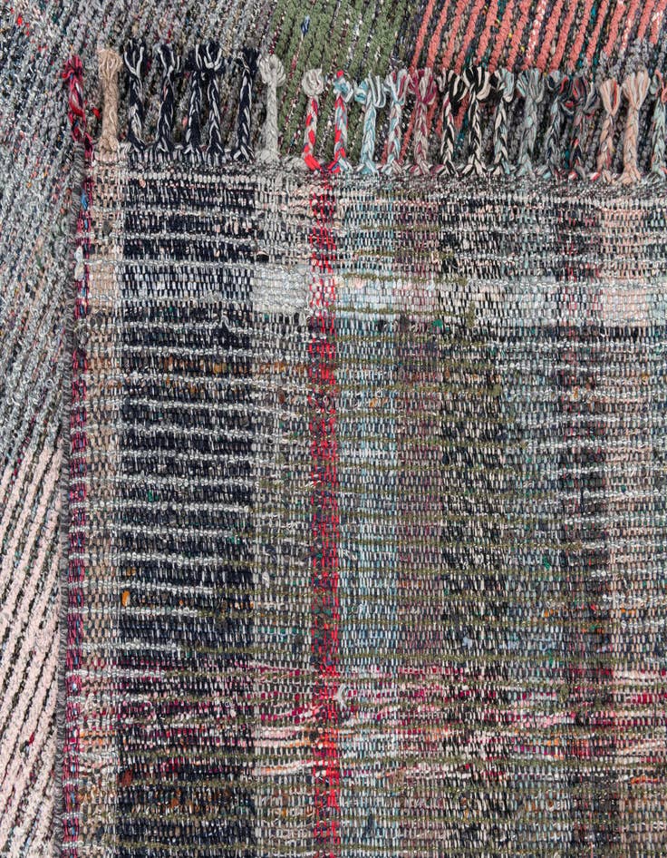 Detail image of  5' 8 x 7' 8  Hand Knotted Moroccan Wool Rug