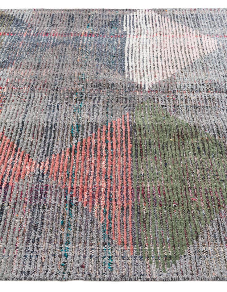 Detail image of  5' 8 x 7' 8  Hand Knotted Moroccan Wool Rug
