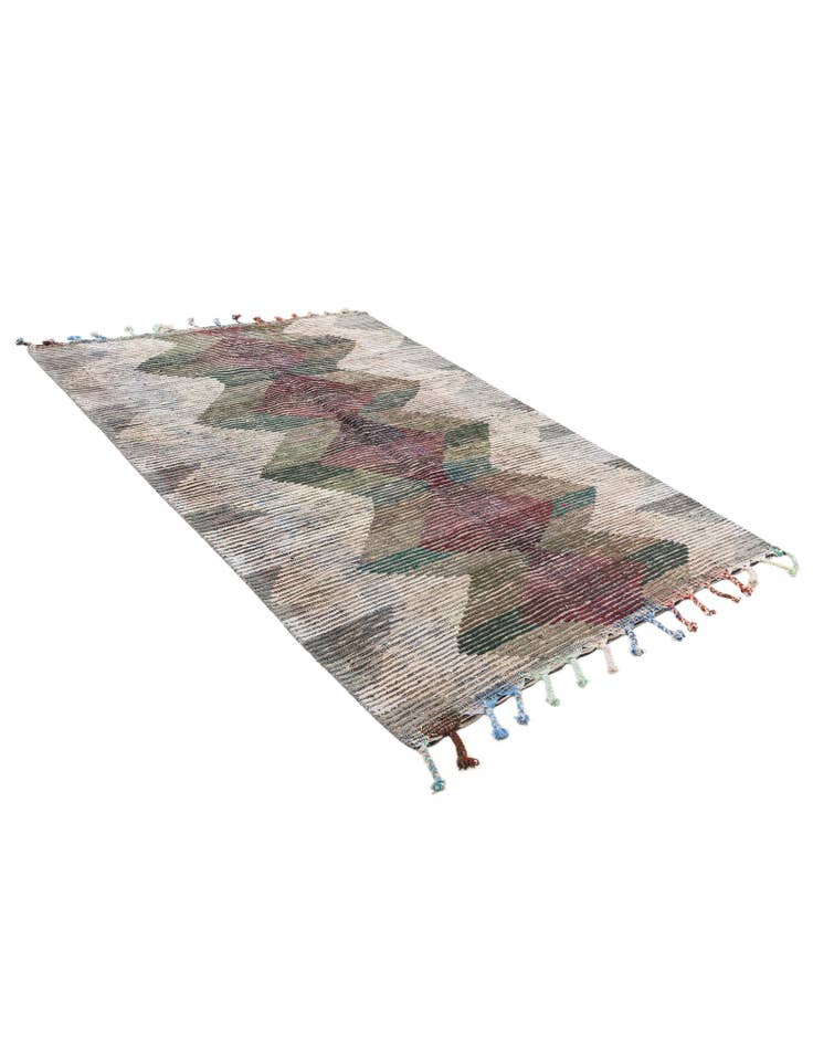 Detail image of  5' 8 x 8' 1  Hand Knotted Moroccan Wool Rug