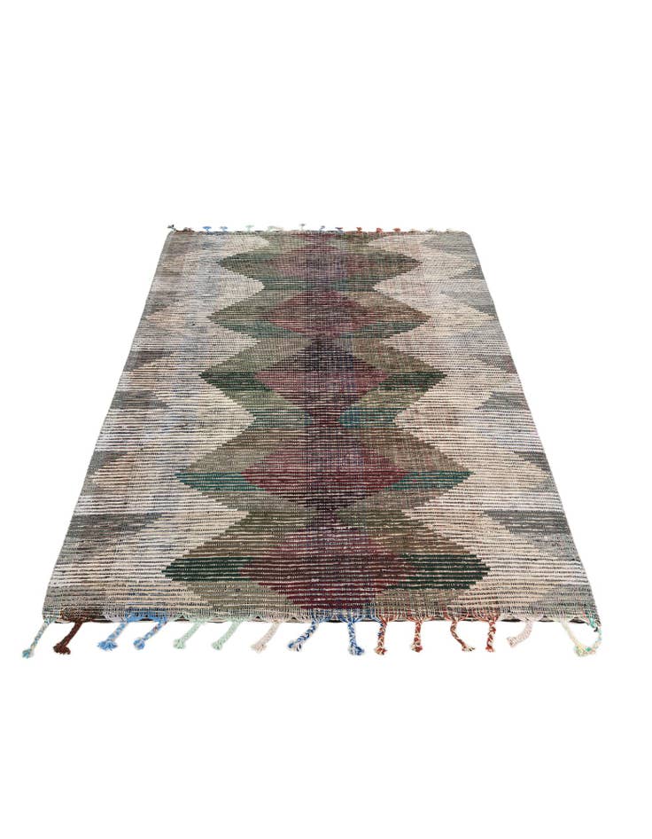 Detail image of  5' 8 x 8' 1  Hand Knotted Moroccan Wool Rug