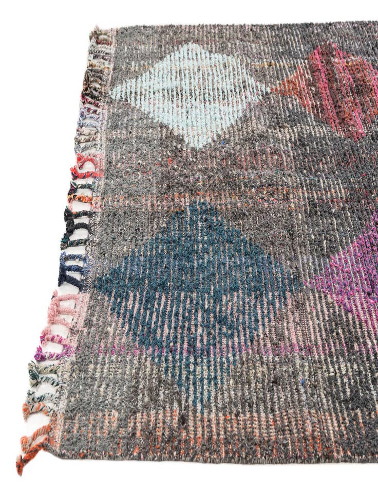 Detail image of  5' 8 x 8' 2  Hand Knotted Moroccan Wool Rug