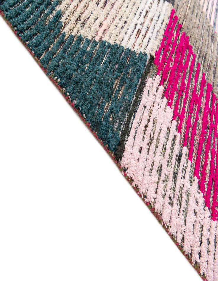 Detail image of  5' 7 x 9'  Hand Knotted Moroccan Wool Rug