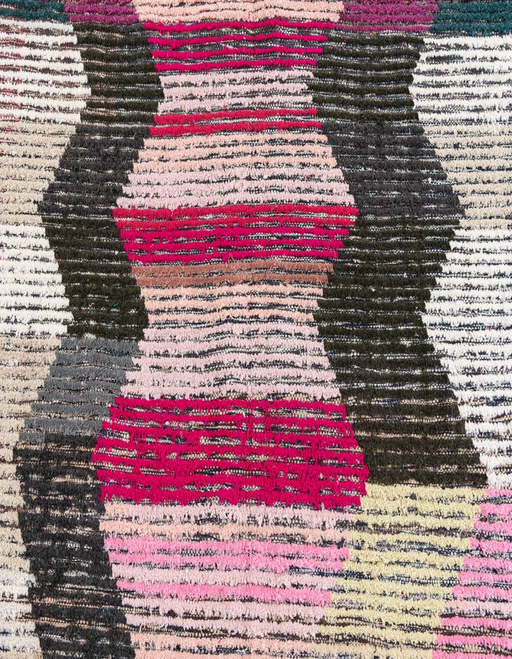 Detail image of  5' 7 x 9'  Hand Knotted Moroccan Wool Rug