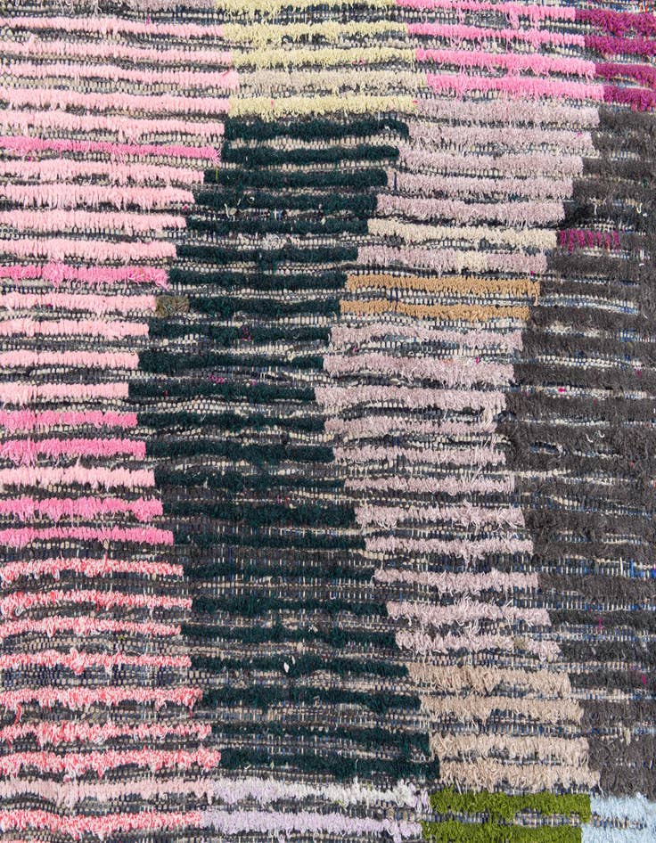 Detail image of  5' 7 x 9'  Hand Knotted Moroccan Wool Rug