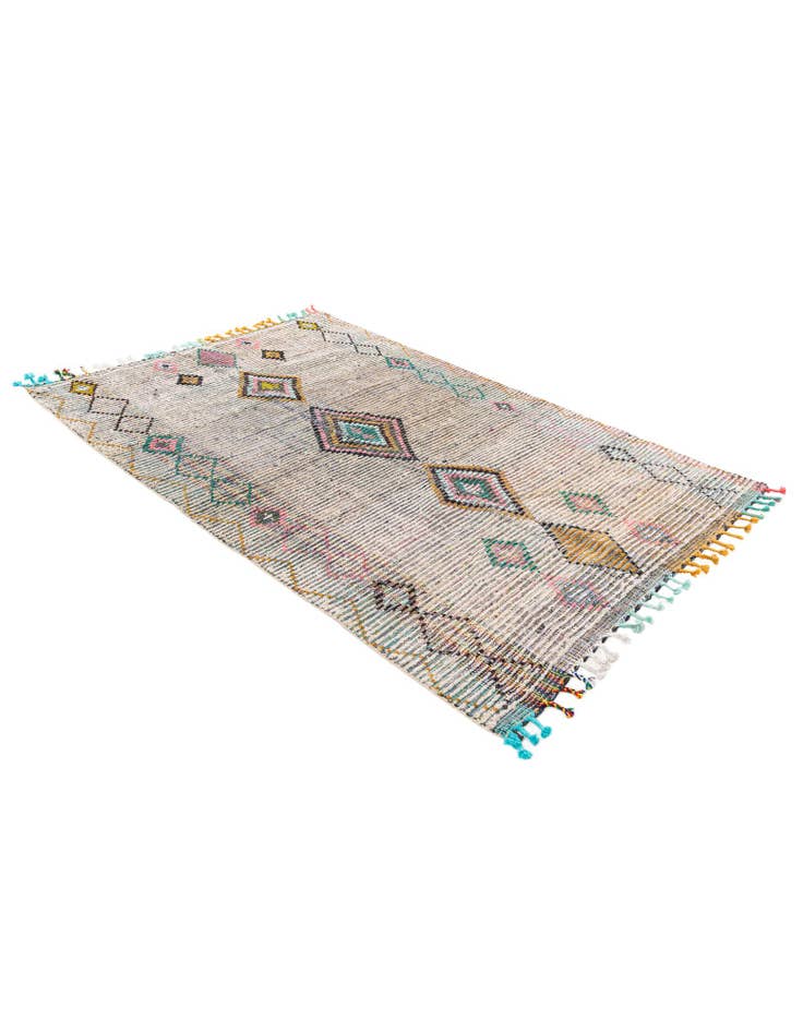 Detail image of  5' 5 x 8' 1  Hand Knotted Moroccan Wool Rug