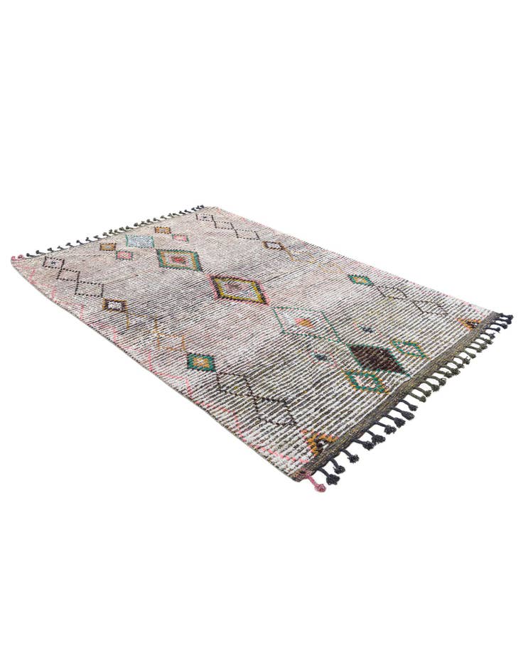 Detail image of  5' 4 x 7' 8  Hand Knotted Moroccan Wool Rug