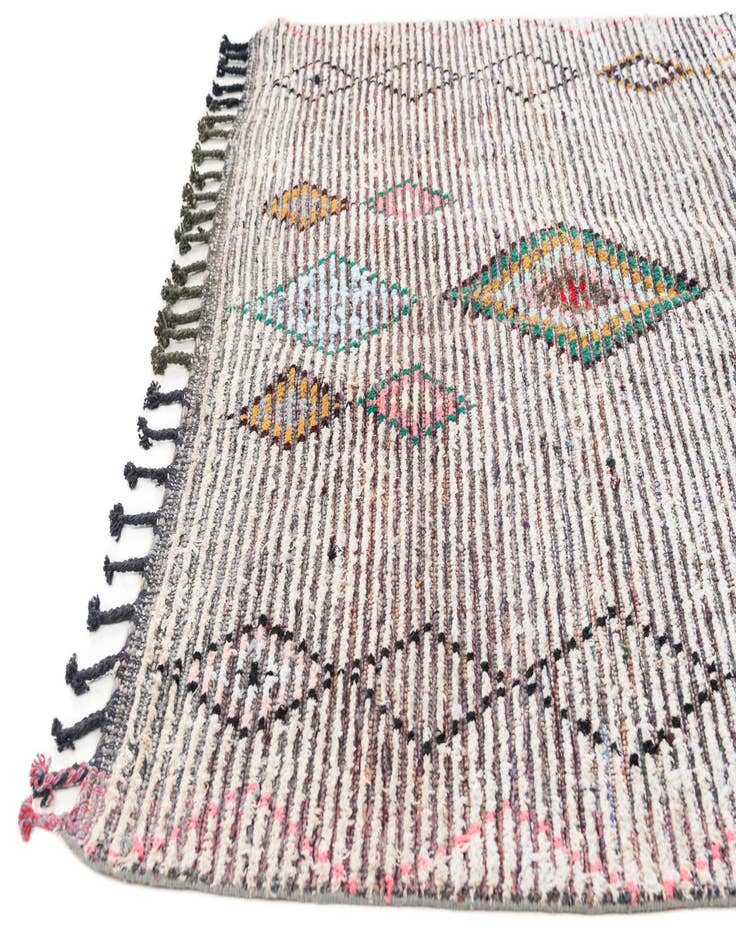 Detail image of  5' 4 x 7' 8  Hand Knotted Moroccan Wool Rug