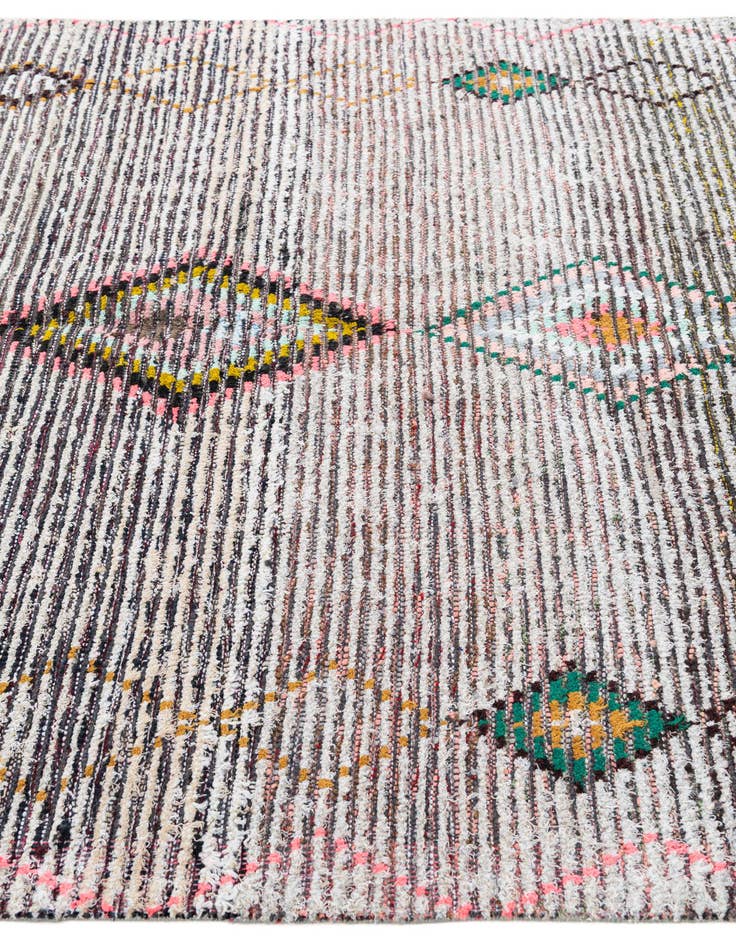 Detail image of  5' 4 x 7' 8  Hand Knotted Moroccan Wool Rug