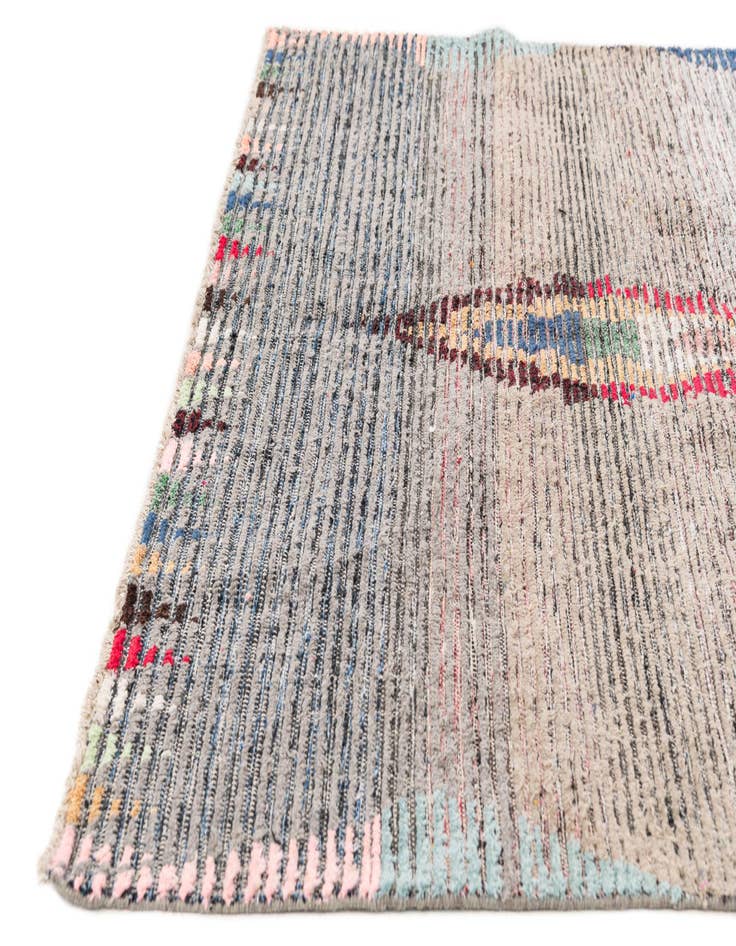 Detail image of  4' 10 x 7' 10  Hand Knotted Moroccan Wool Rug