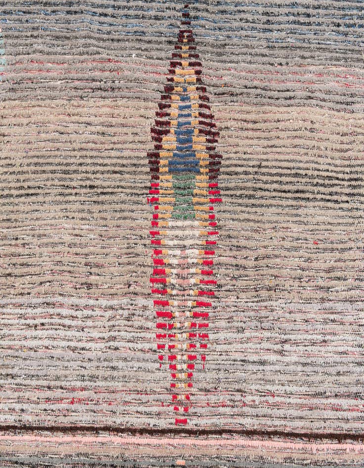Detail image of  4' 10 x 7' 10  Hand Knotted Moroccan Wool Rug