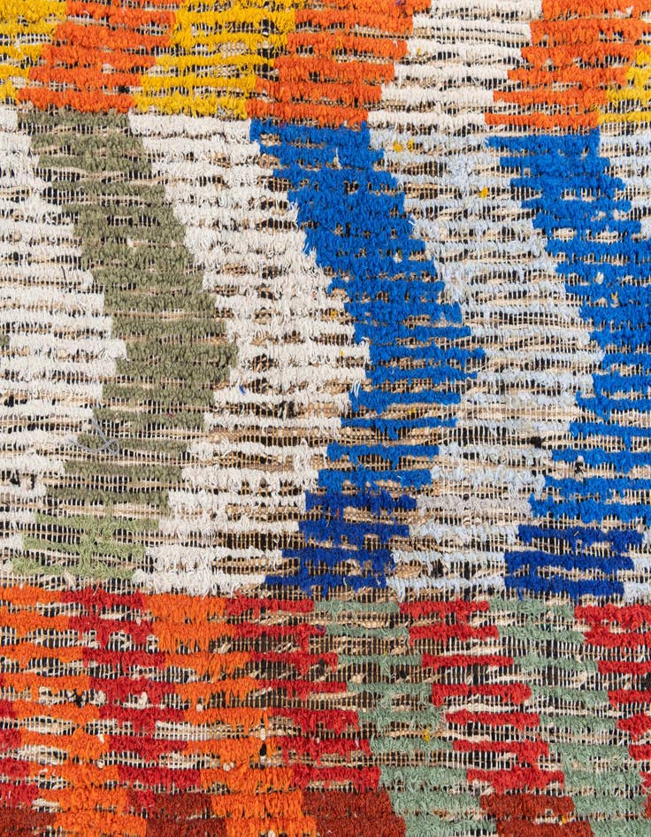 Detail image of  4' 9 x 7' 8  Hand Knotted Moroccan Wool Rug