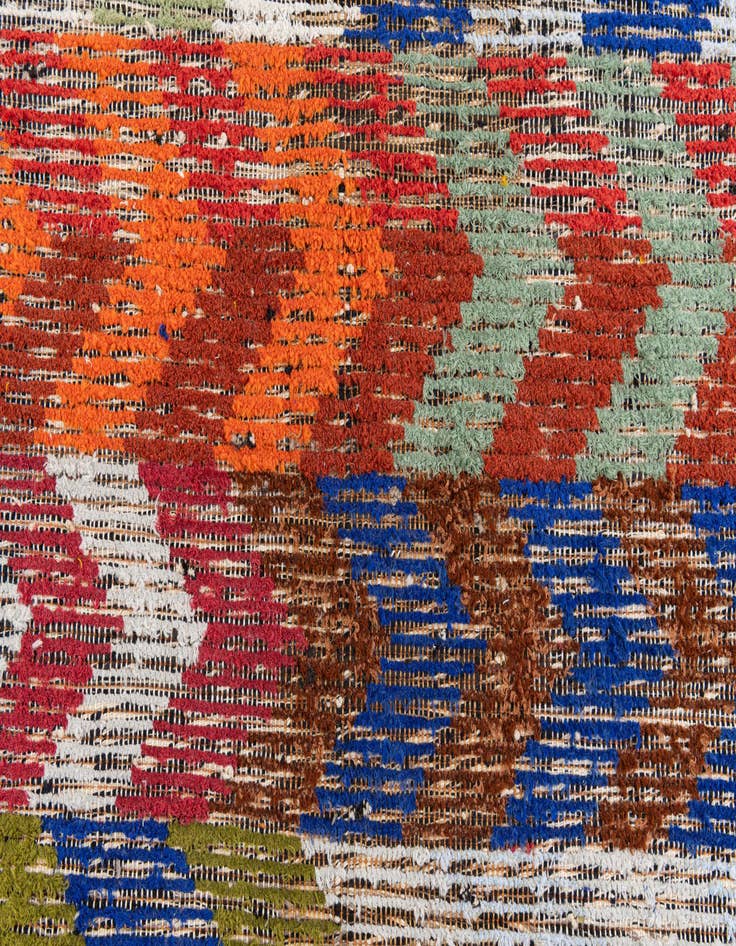 Detail image of  4' 9 x 7' 8  Hand Knotted Moroccan Wool Rug