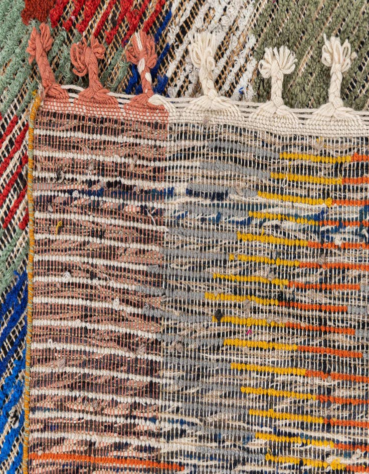 Detail image of  4' 9 x 7' 8  Hand Knotted Moroccan Wool Rug