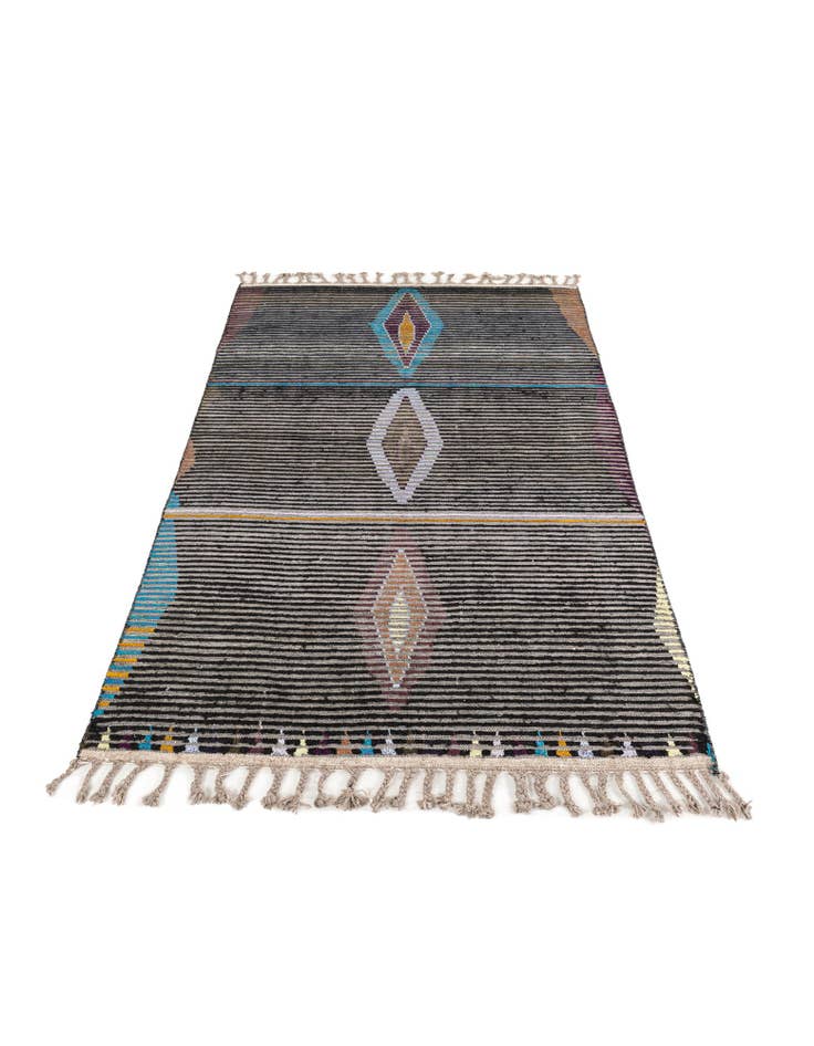 Detail image of  4' x 6' 2  Hand Knotted Moroccan Wool Rug