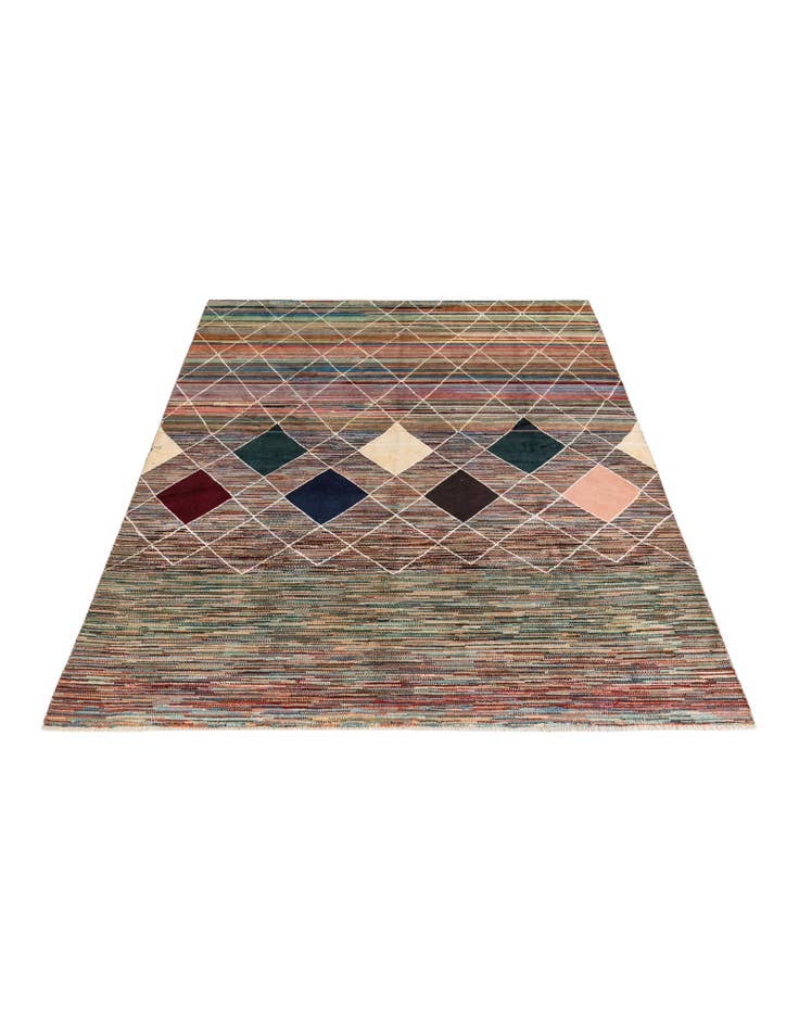 Detail image of  7' 10 x 9' 9  Hand Knotted Moroccan Rug