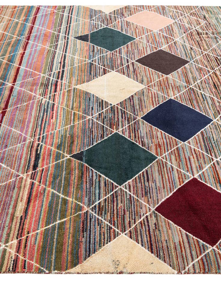 Detail image of  7' 10 x 9' 9  Hand Knotted Moroccan Rug