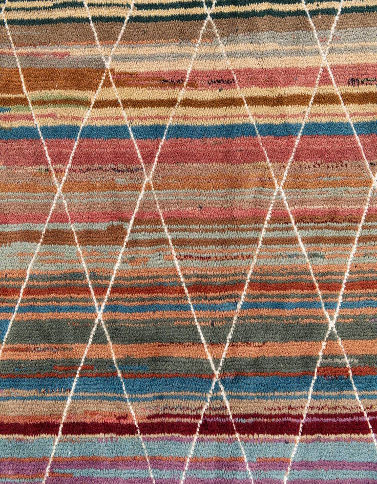 Detail image of  7' 10 x 9' 9  Hand Knotted Moroccan Rug