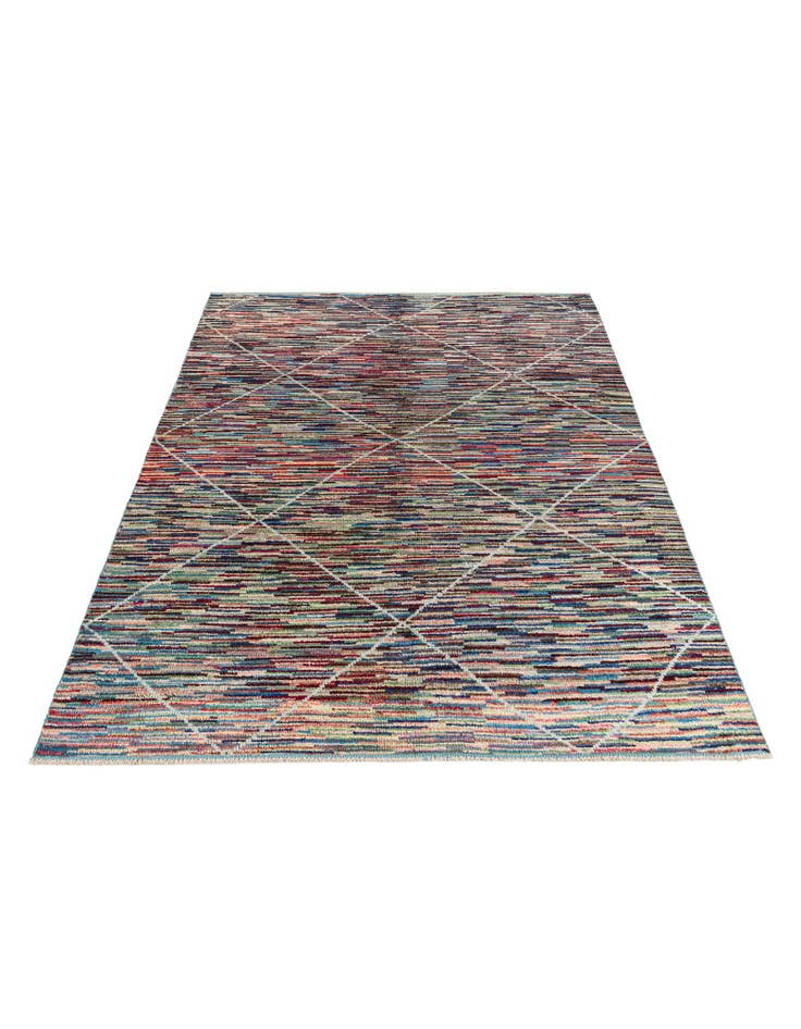 Detail image of  8' x 10' 4  Hand Knotted Moroccan Wool Rug