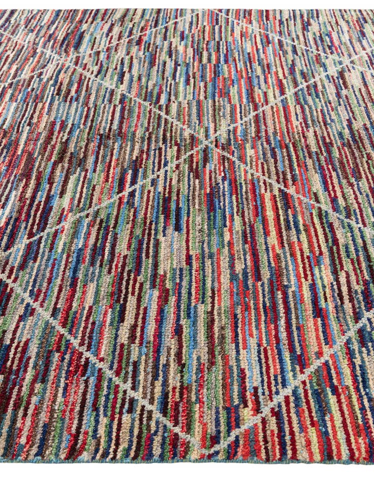 Detail image of  8' x 10' 4  Hand Knotted Moroccan Wool Rug