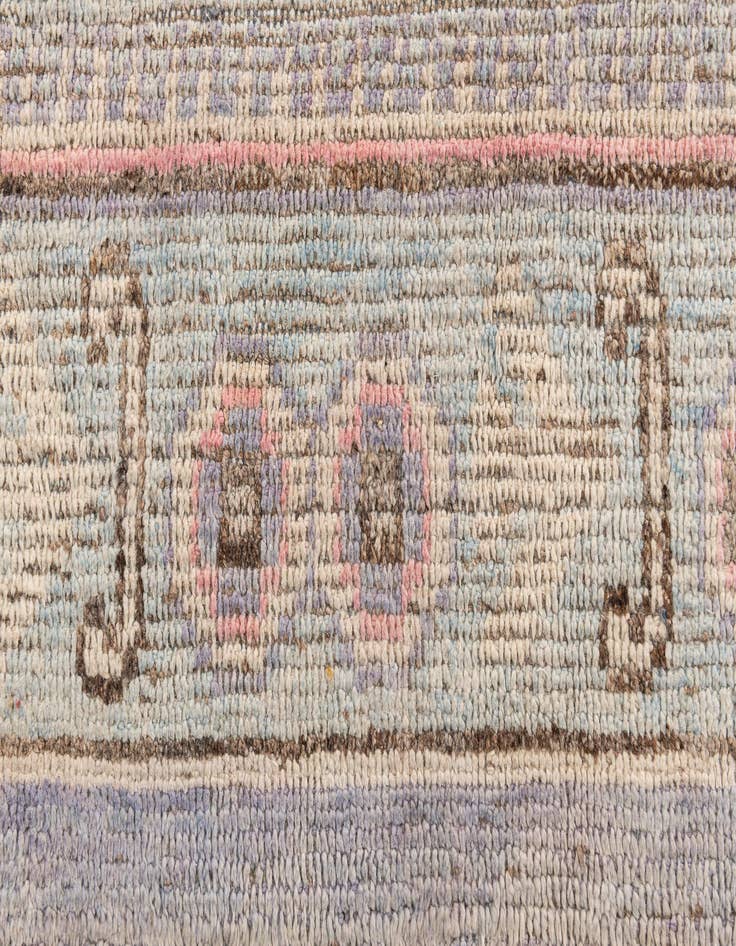 Detail image of  9' 3 x 11' 10  Hand Knotted Moroccan Wool Rug