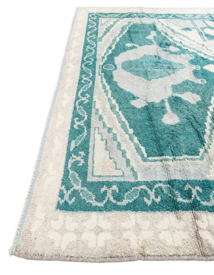 Detail image of  8' 6 x 12'  Hand Knotted Moroccan Wool Rug