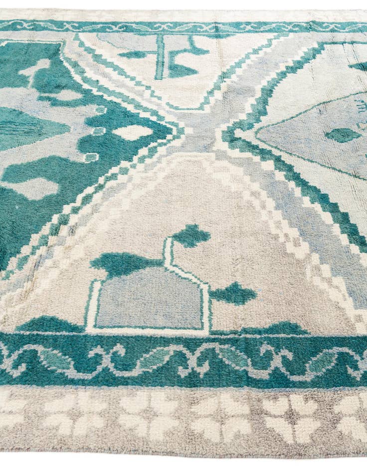Detail image of  8' 6 x 12'  Hand Knotted Moroccan Wool Rug