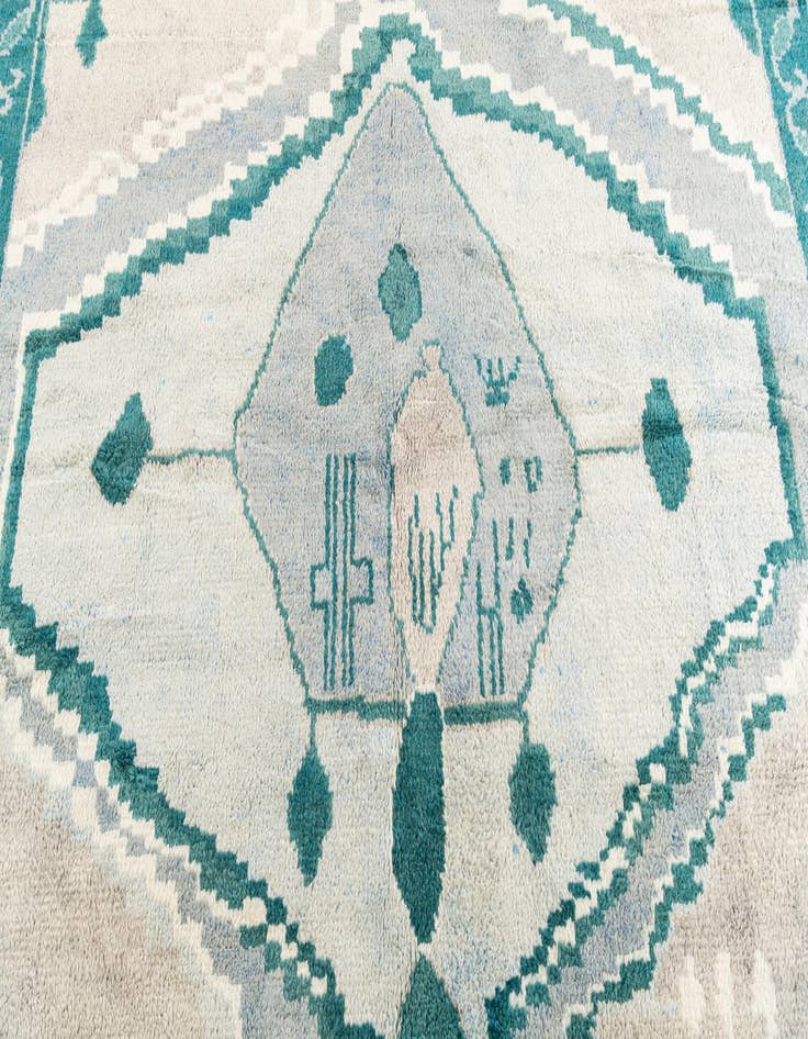 Detail image of  8' 6 x 12'  Hand Knotted Moroccan Wool Rug